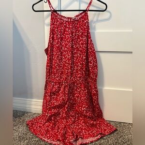 NWT! Red and white floral romper from old navy! Size large! perfect condition!